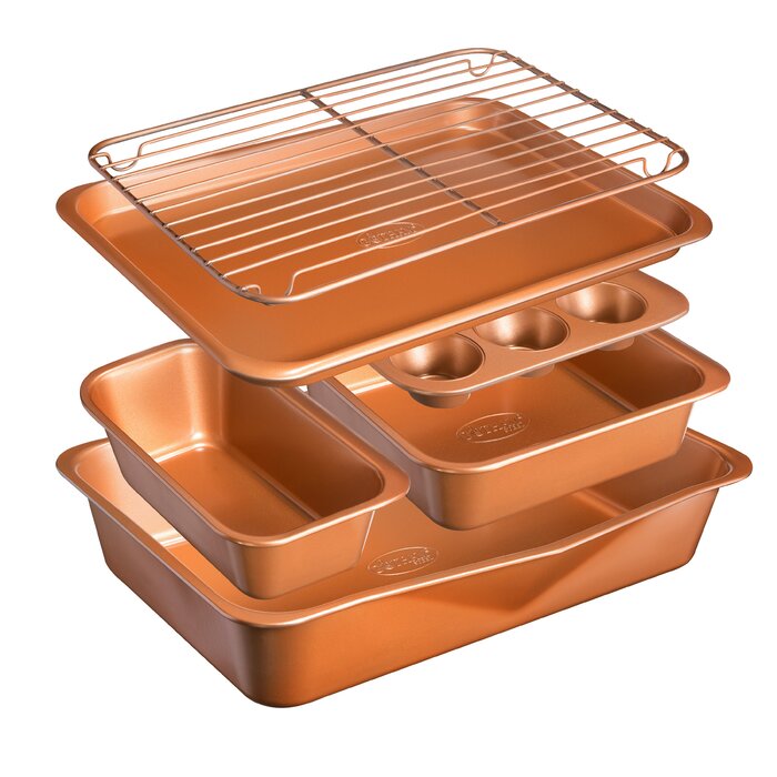 Gotham Steel Piece Non Stick Aluminum Stackable Bakeware Set